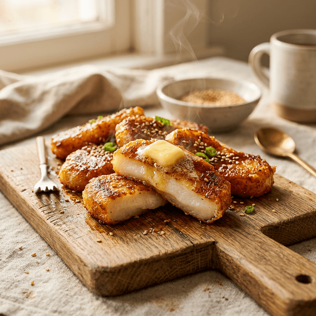 버터떡(황유녠가오) 메인 이미지 - 겉은 바삭하고 속은 쫀득한 디저트